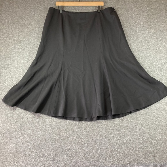 Lauren Ralph Lauren LRL Wool Side Zip skirt Womens Plus 18W Black - Picture 1 of 7